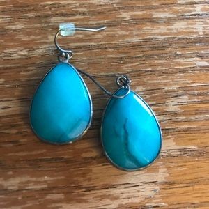 Teal earrings